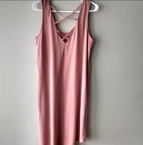 Splendid Hi/Lo Hem  Sleeveless Cross Midi Dress